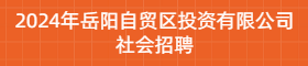 2024年岳阳自贸区投资有限公司社会招聘