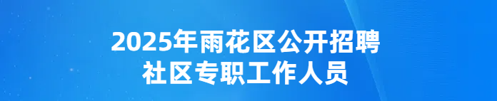 2025年雨花区公开招聘社区专职工作人员